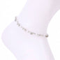 CIRCULAR PENDANT & PEARL TASSEL ANKLET