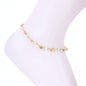 CIRCULAR PENDANT & PEARL TASSEL ANKLET