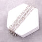 5 ASSORTED LAYERED CHAIN BRACELET SET