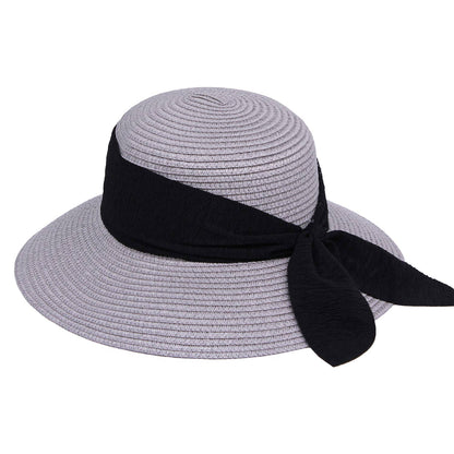 Ribbon Bow Straw Sun Hat