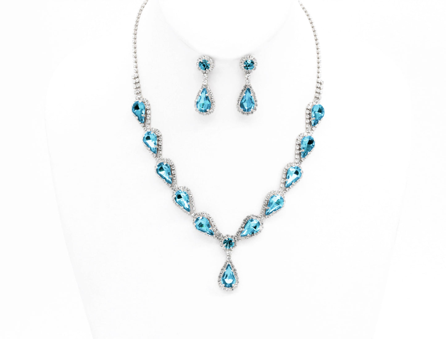 MULTI STONE LUXURY NECKLACE SET GOLD