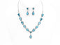 MULTI STONE LUXURY NECKLACE SET GOLD
