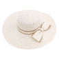 Scattered Sequin Bow Straw Hat