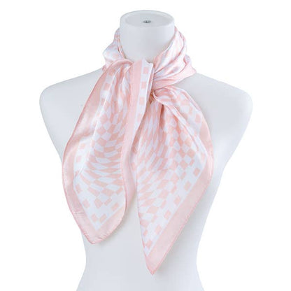 Checked Silk Multi Use Fashion Scarf