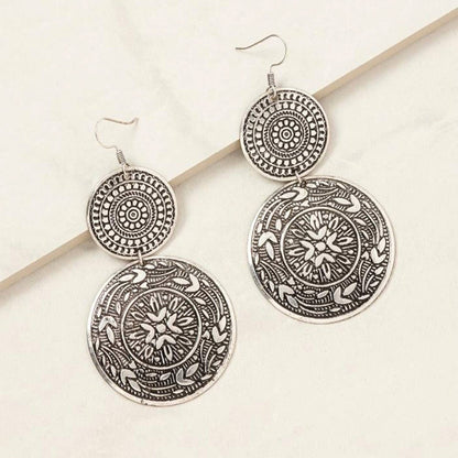 Marisol Boho Engraved Drop Earrings