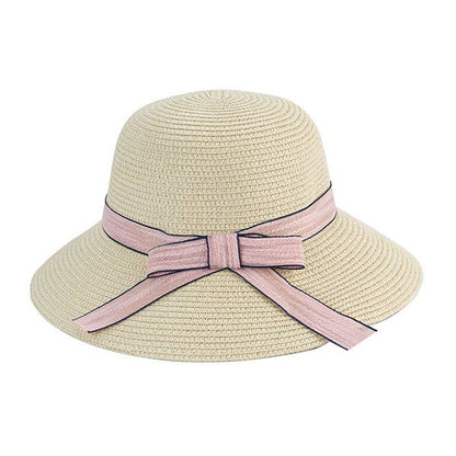 COQUETTE STRAW HAT W/ PINK BOW