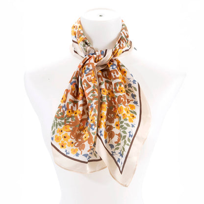 Dainty Floral Silk Scarf