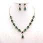 MULTI STONE LUXURY NECKLACE SET GOLD