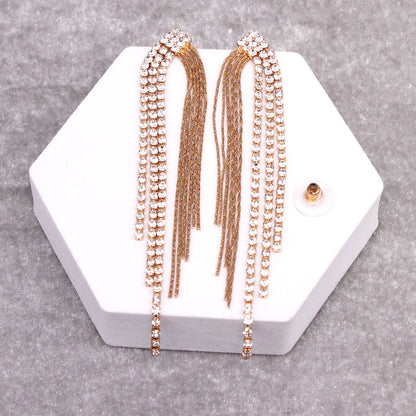 Sparkly Long Tassel Earring
