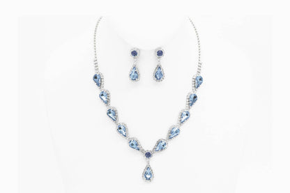 MULTI STONE LUXURY NECKLACE SET GOLD