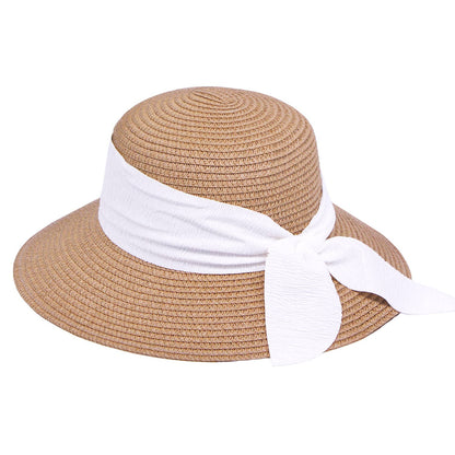 Ribbon Bow Straw Sun Hat