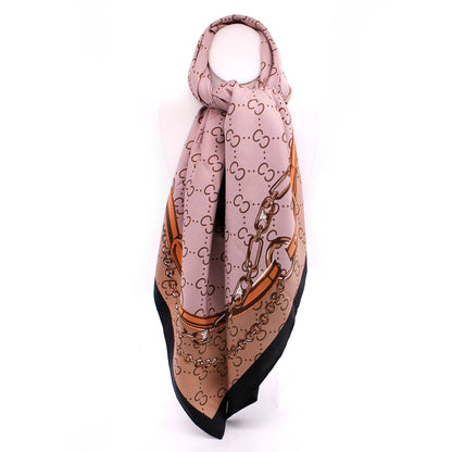 VINTAGE DESIGNER CHAIN PRINT SCARF
