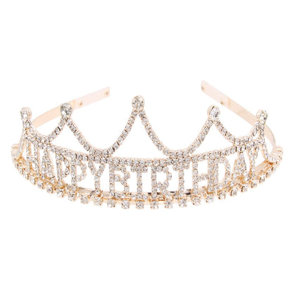 HAPPY BIRTHDAY RHINESTONE TIARA
