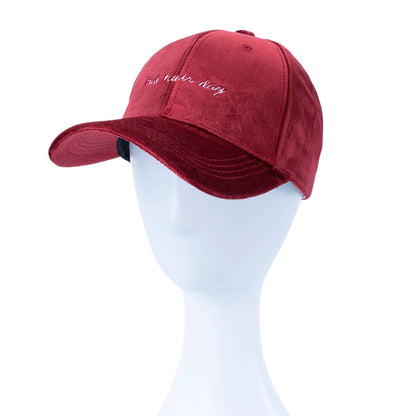 Fall Velvet Bad Hair Day Baseball Cap