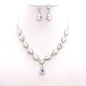 MULTI STONE LUXURY NECKLACE SET GOLD