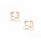 Minimal Gold Square Cut Out Earrings