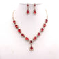 MULTI STONE LUXURY NECKLACE SET GOLD