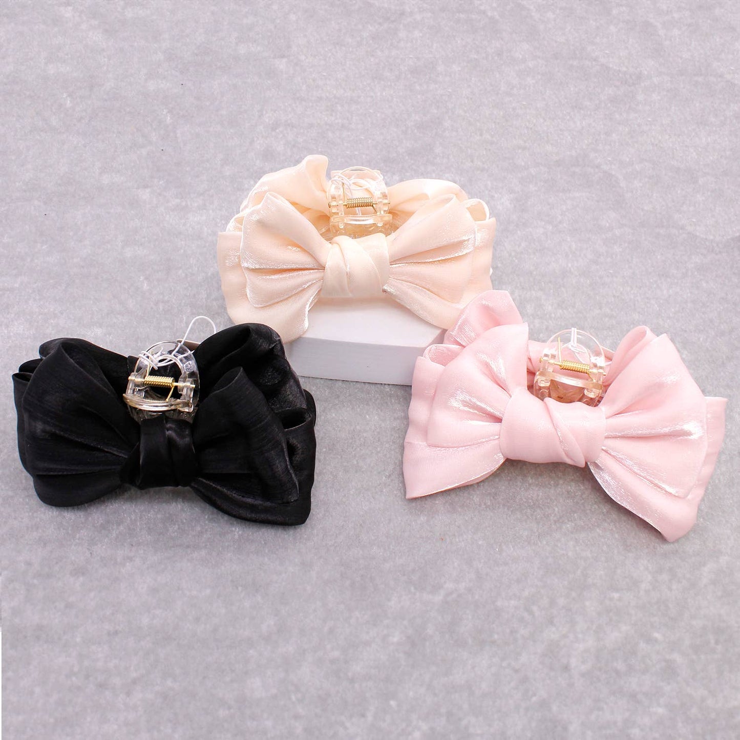 Satin Bow Hair Claw