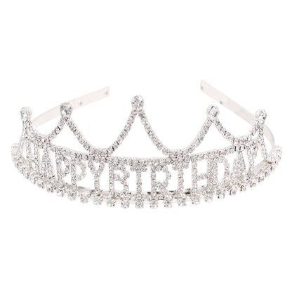 HAPPY BIRTHDAY RHINESTONE TIARA