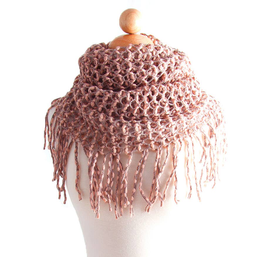 AUTUMN INFINITY KNITTED SCARF