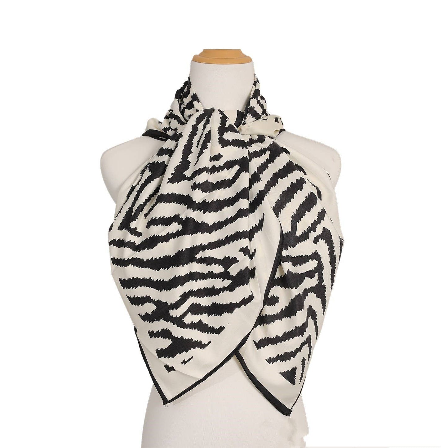 ZEBRA PATTERN SILK SCARF