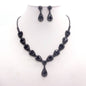 MULTI STONE LUXURY NECKLACE SET GOLD