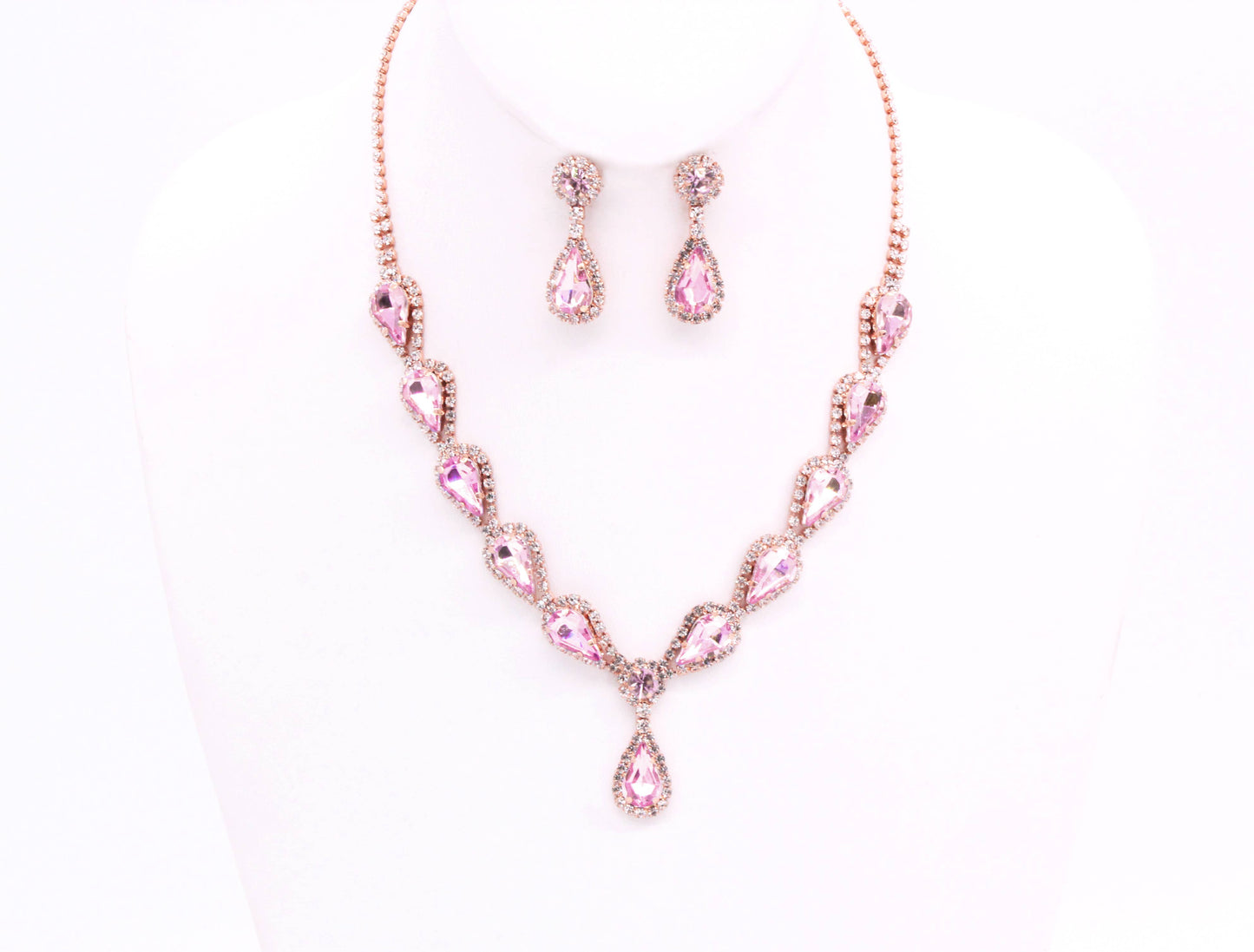 MULTI STONE LUXURY NECKLACE SET GOLD