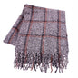 SIMPLE PLAID FRINGE SCARF