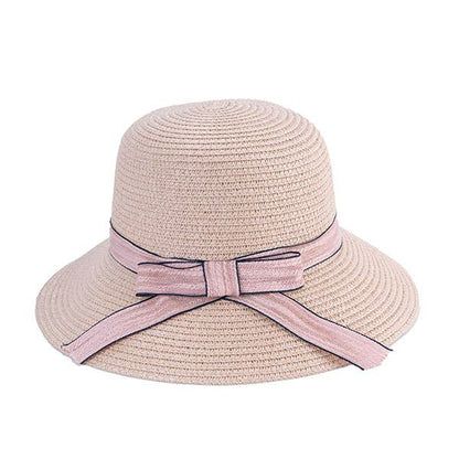 COQUETTE STRAW HAT W/ PINK BOW